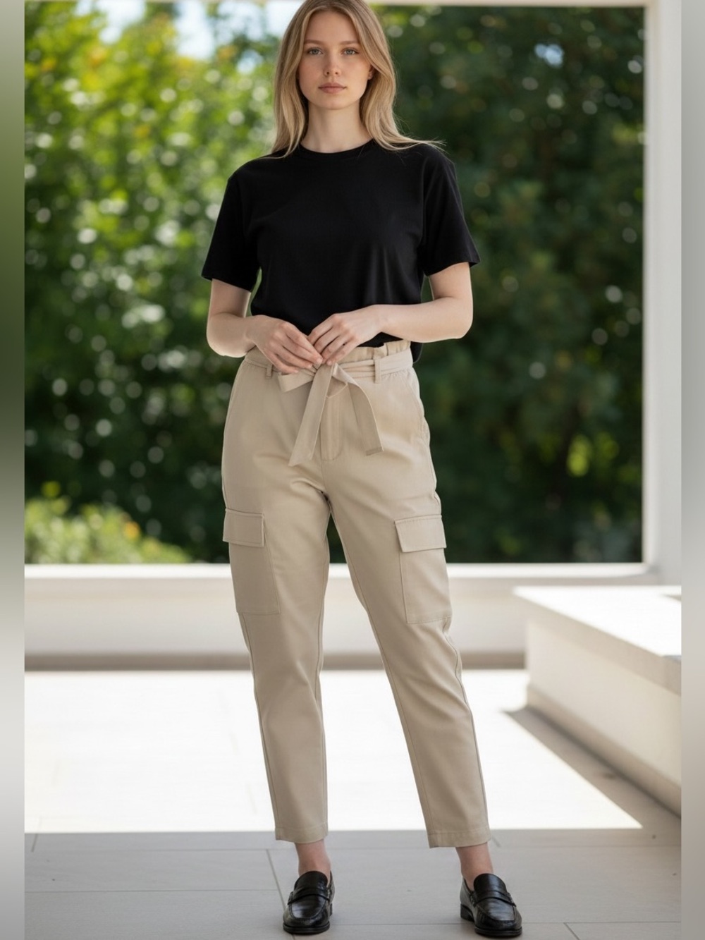 Michael Kors Women’s Khaki Cargo Pants (E-1)